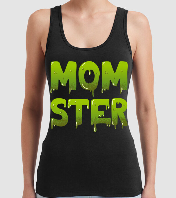 Momster model negru pe tricou