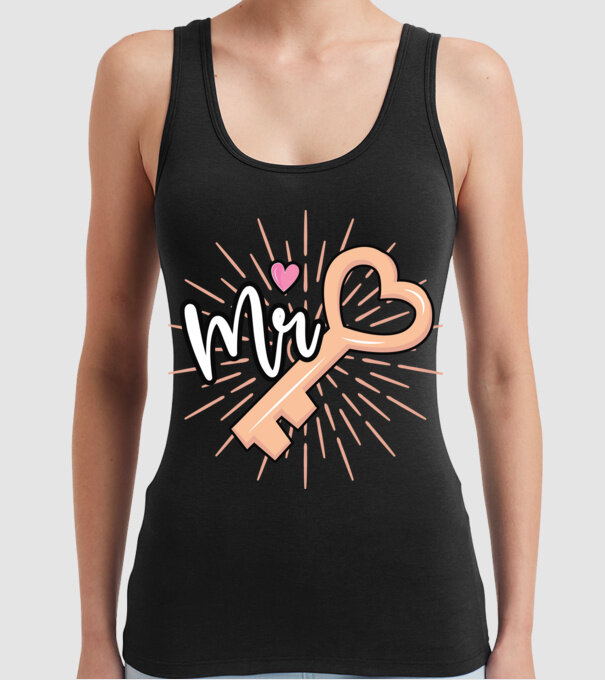 Mr key to the heart model negru pe tricou