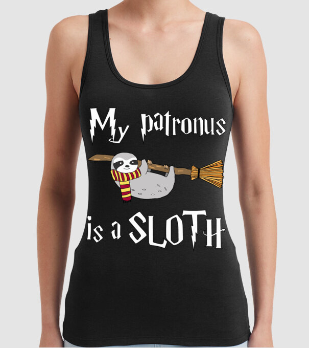 my patronus is a sloth model negru pe tricou