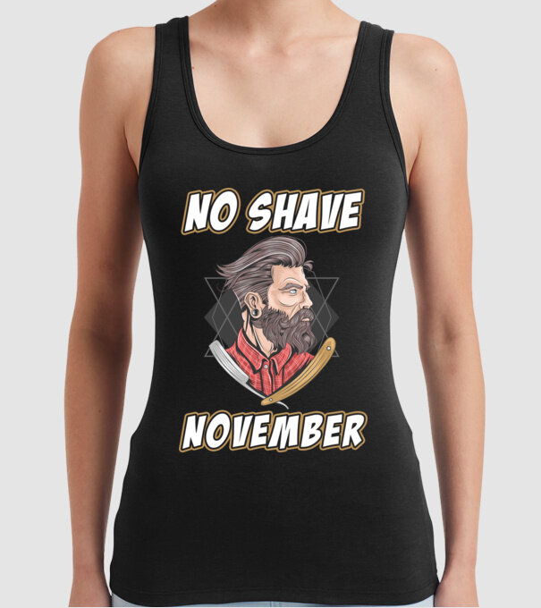 No shave November model negru pe tricou