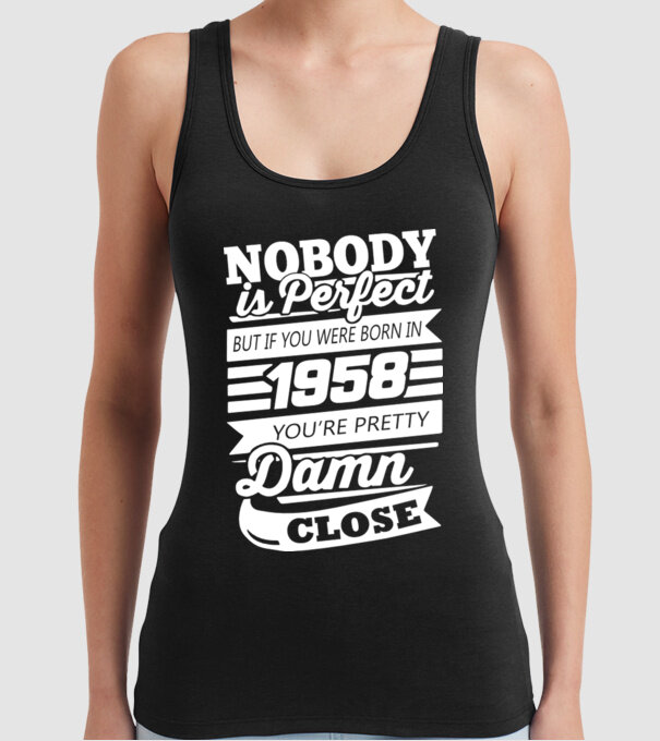 nobody is perfect 1958 model negru pe tricou
