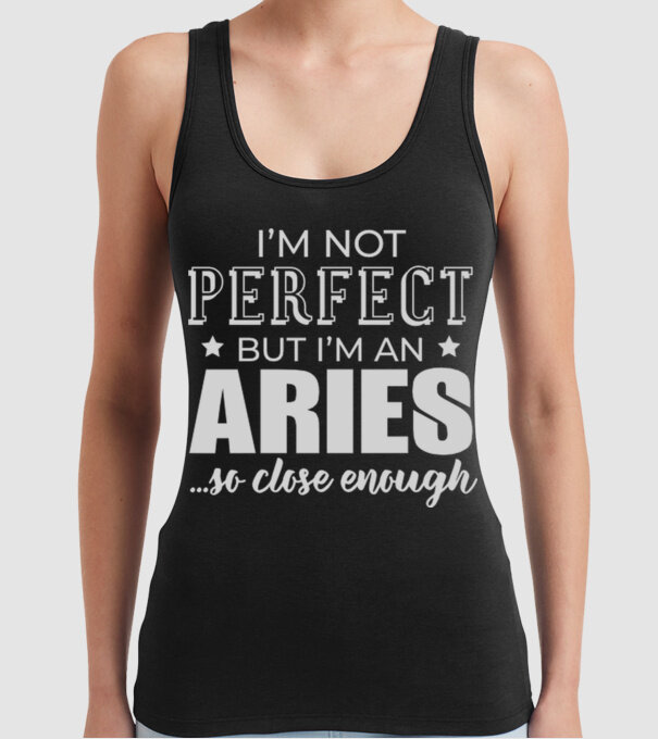 Not perfect, but ARIES model negru pe tricou