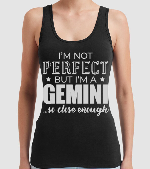 Not perfect, but GEMINI model negru pe tricou