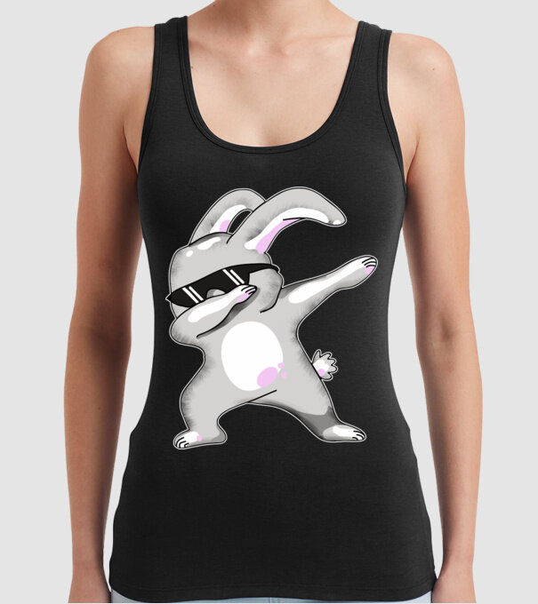 Iepuraș DAB model negru pe tricou