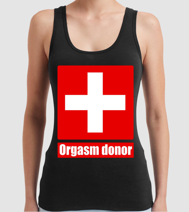 orgasm model negru pe tricou