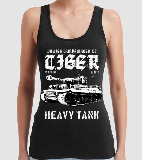 Panzer VI tiger model negru pe tricou
