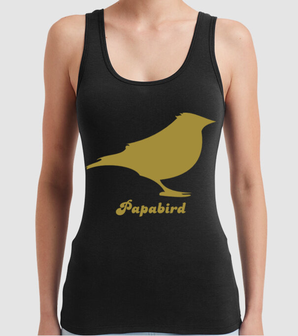 Papa bird model negru pe tricou