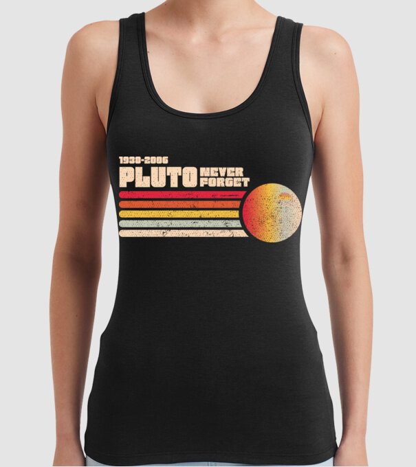 pluto model negru pe tricou