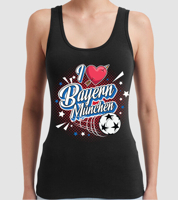 Popart Bayern model negru pe tricou