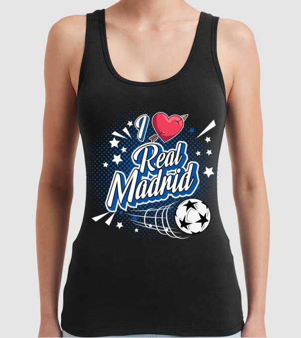 Popart RealMadrid model negru pe tricou