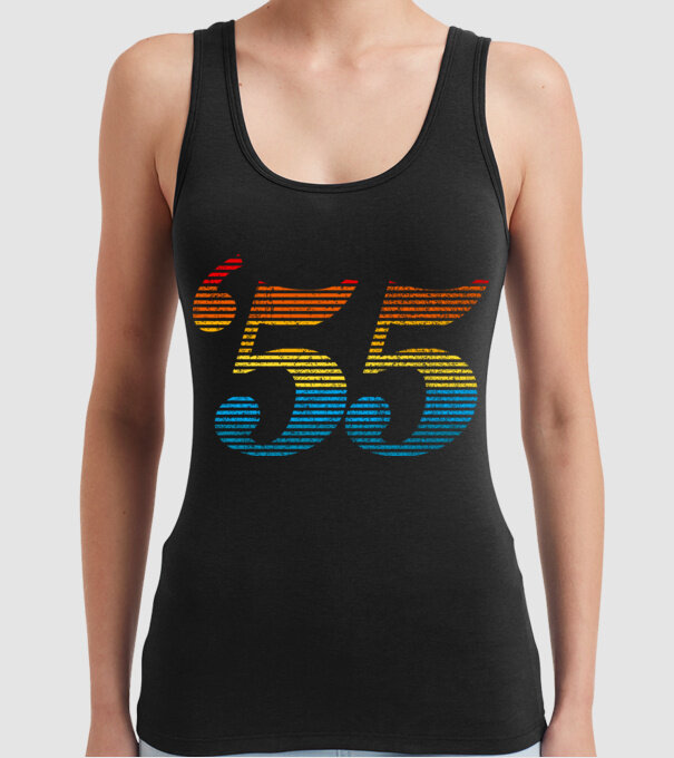 Retro Birthday 1955 model negru pe tricou