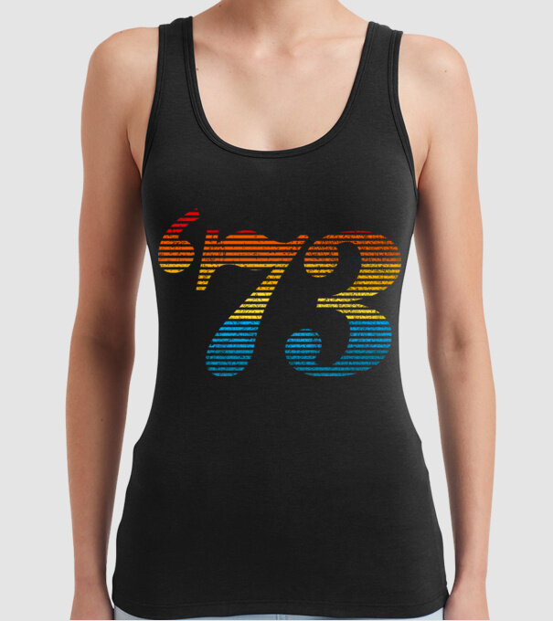 Retro Birthday 1973 model negru pe tricou