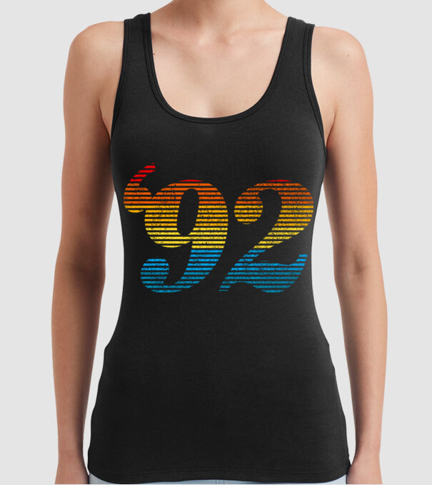 Retro Birthday 1992 model negru pe tricou