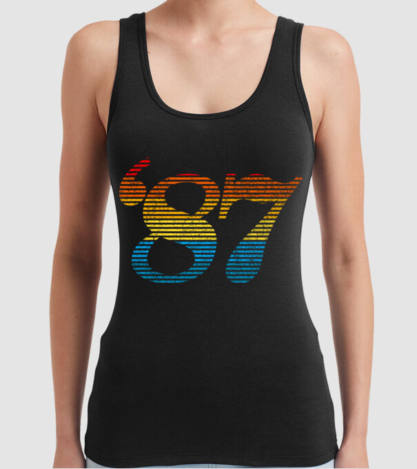 Retro Birthday 1987 model negru pe tricou