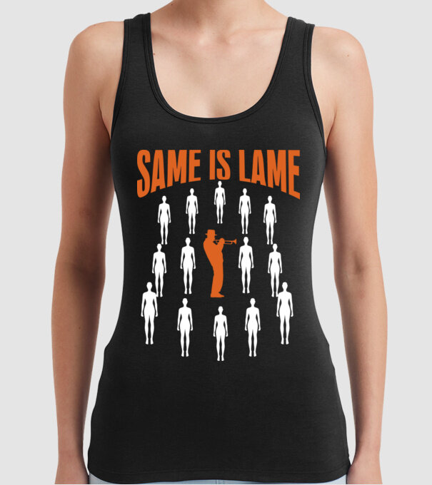 Same is lame trumpet model negru pe tricou