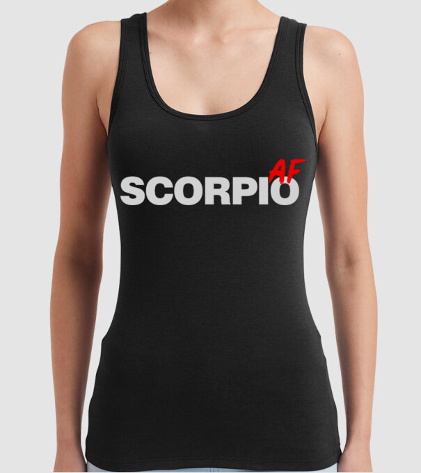 SCORPIO as fuck model negru pe tricou
