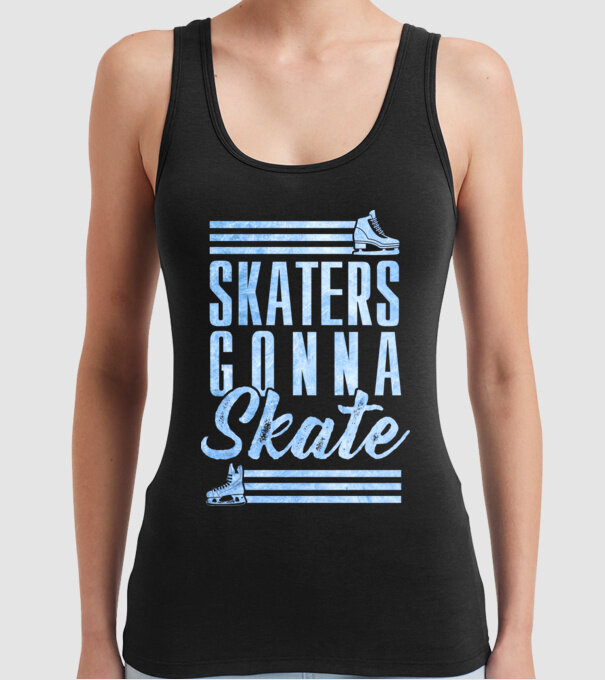 skaters gonna skate model negru pe tricou