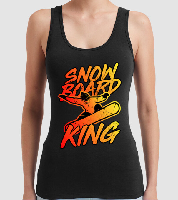 snowboard king model negru pe tricou