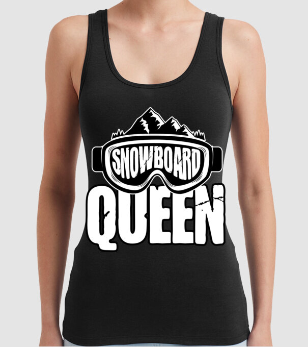 snowboard queen 01 model negru pe tricou