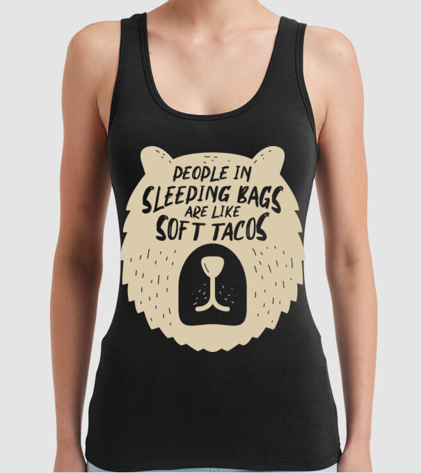 Soft tacos model negru pe tricou