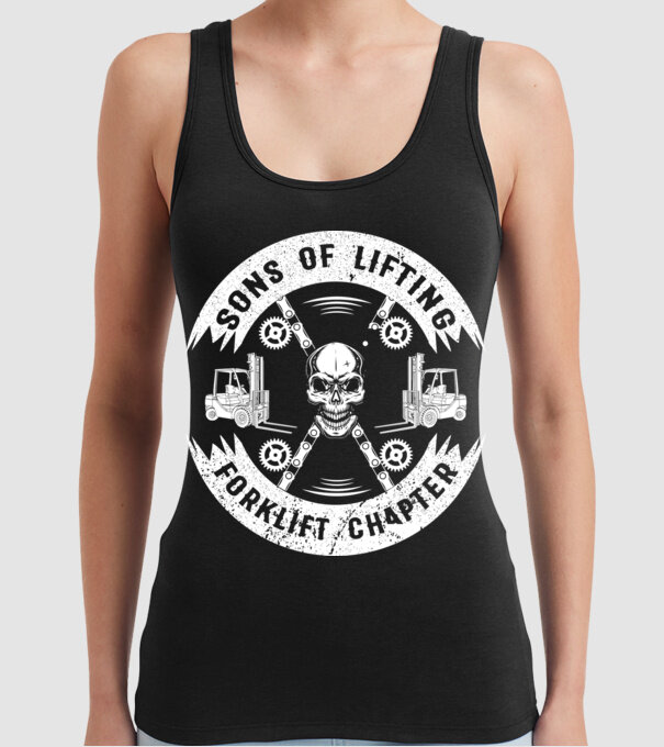 SONS OF LIFTING model negru pe tricou