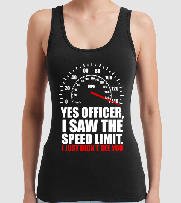 Speed limit model negru pe tricou