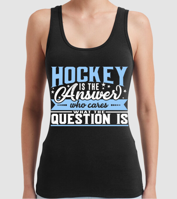 Sport is the answer HOCHEIST model negru pe tricou