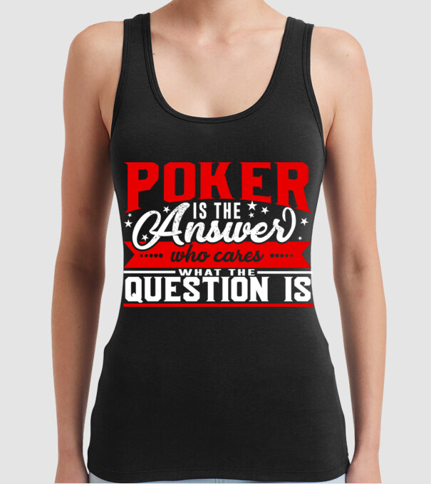 Sport is the answer JUCĂTOR POKER model negru pe tricou