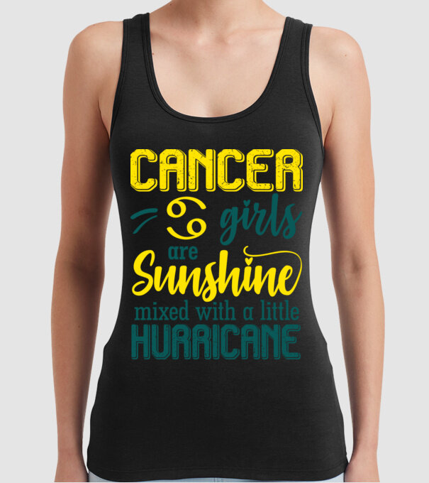 Sunshine with Hurricane CANCER model negru pe tricou