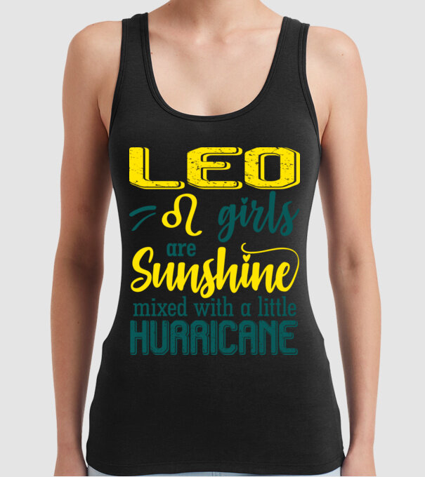 Sunshine with Hurricane LEO model negru pe tricou