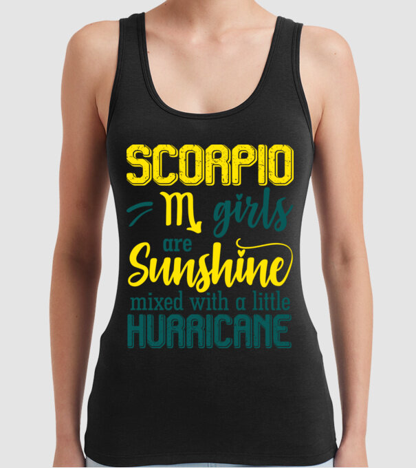 Sunshine with Hurricane SCORPIO model negru pe tricou