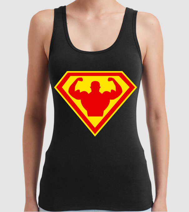 Superom model negru pe tricou