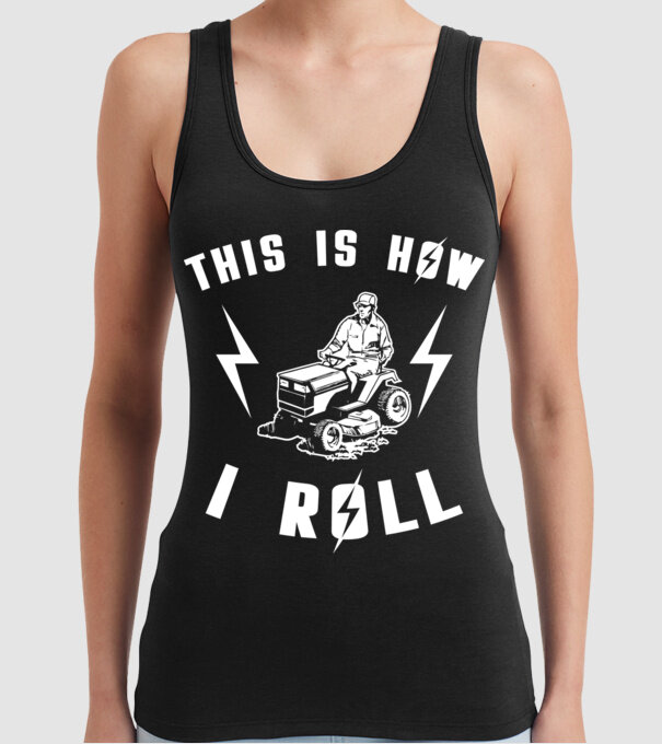This is how i roll model negru pe tricou