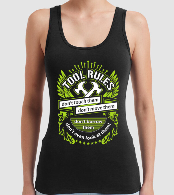Tool rules model negru pe tricou