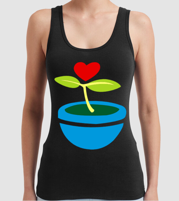 Floricică model negru pe tricou