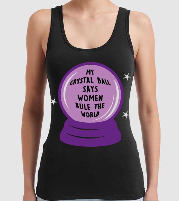 Women rule the world model negru pe tricou