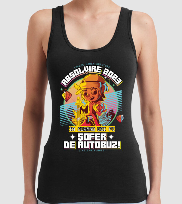 absolvire 2023 șofer de autobuz model negru pe tricou