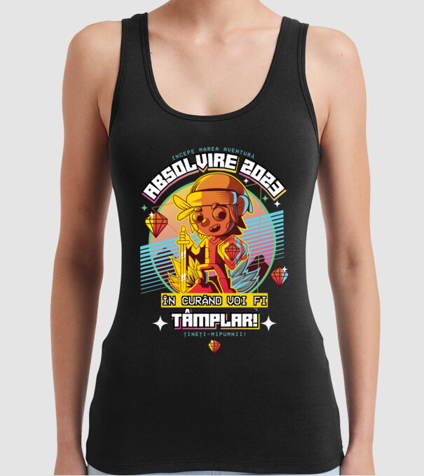 absolvire 2023 tâmplar model negru pe tricou