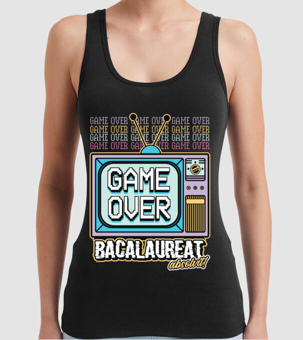 Absolvire retro bacalaureat model negru pe tricou