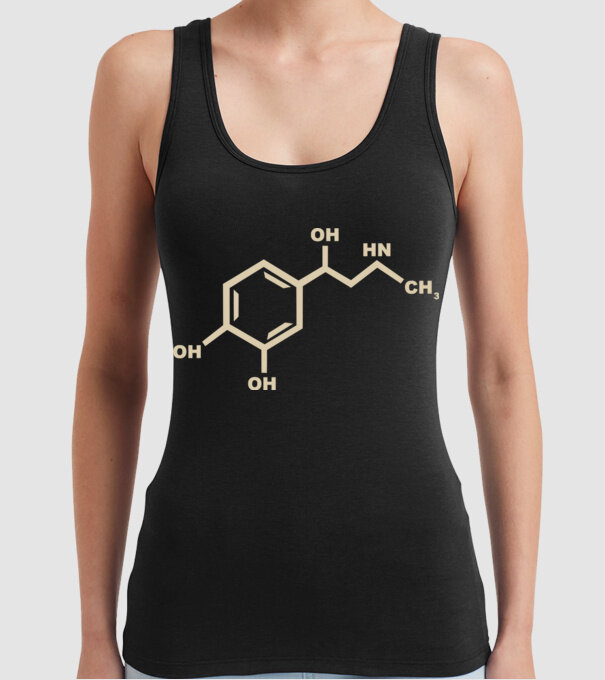 Adrenalin model negru pe tricou