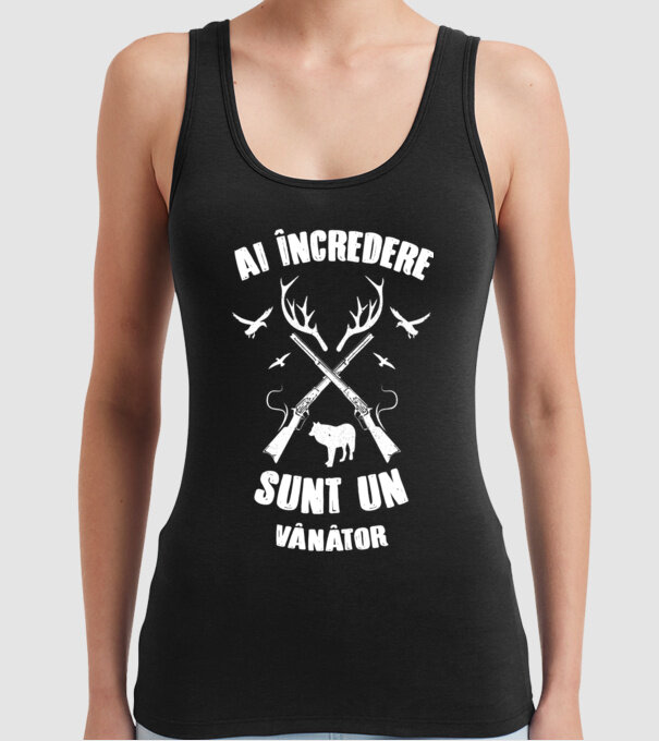 Ai încredere, sunt un vânător model negru pe tricou
