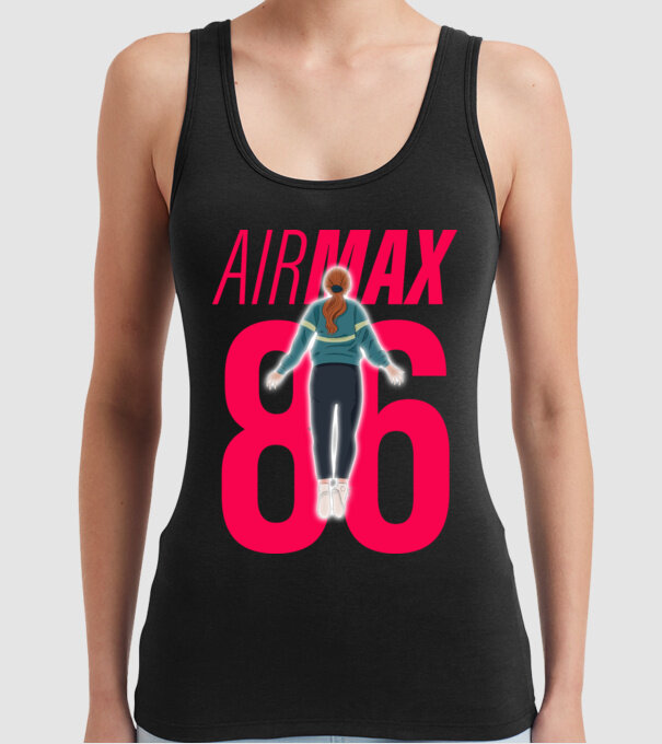 air max 86 stranger things model negru pe tricou