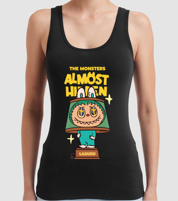 Almost Hidden model negru pe tricou