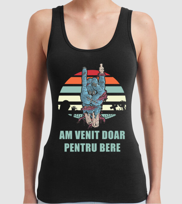 Am venit doar pentru bere model negru pe tricou