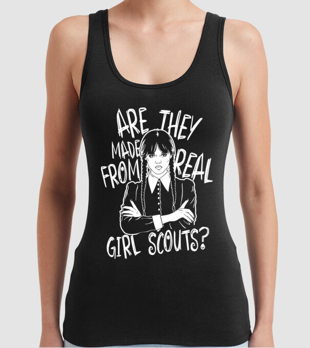 Are the made from real girl scouts model negru pe tricou
