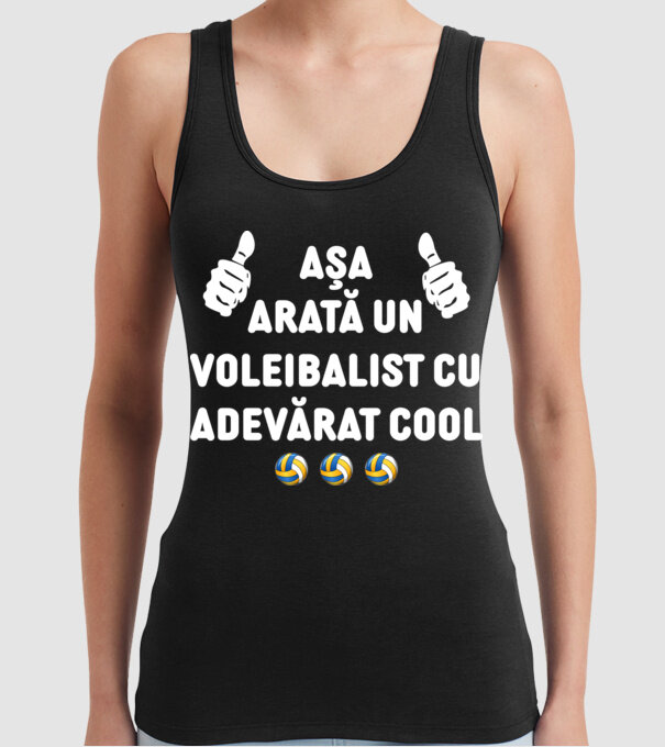 Așa arată un voleibalist cu adevărat cool model negru pe tricou