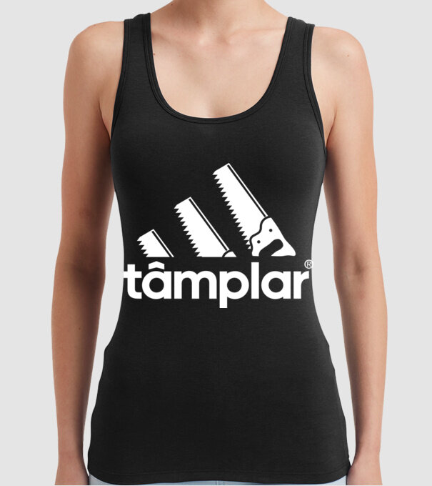 tâmplar model negru pe tricou