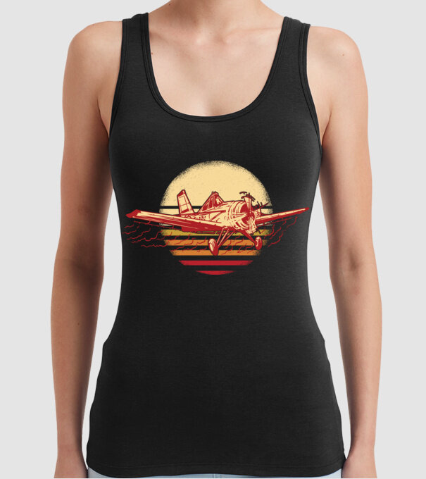 Avioane model negru pe tricou