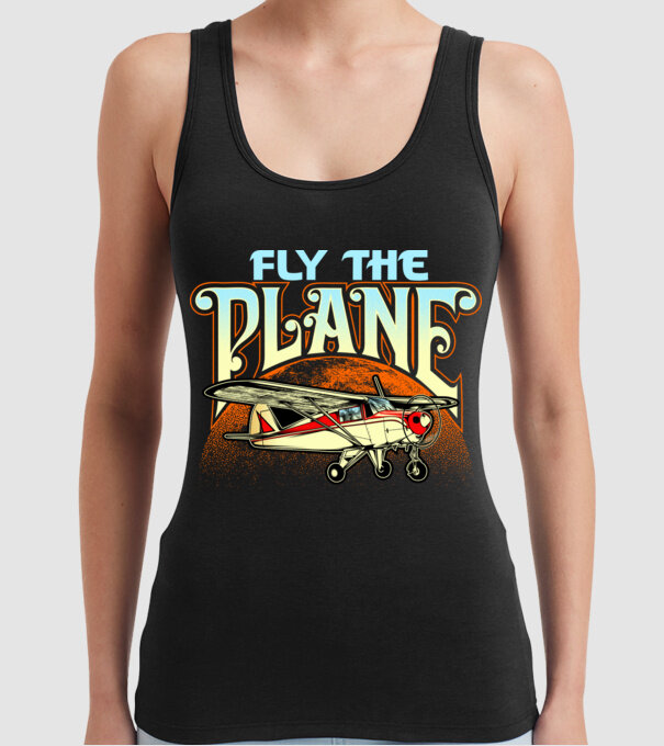 Avioane model negru pe tricou
