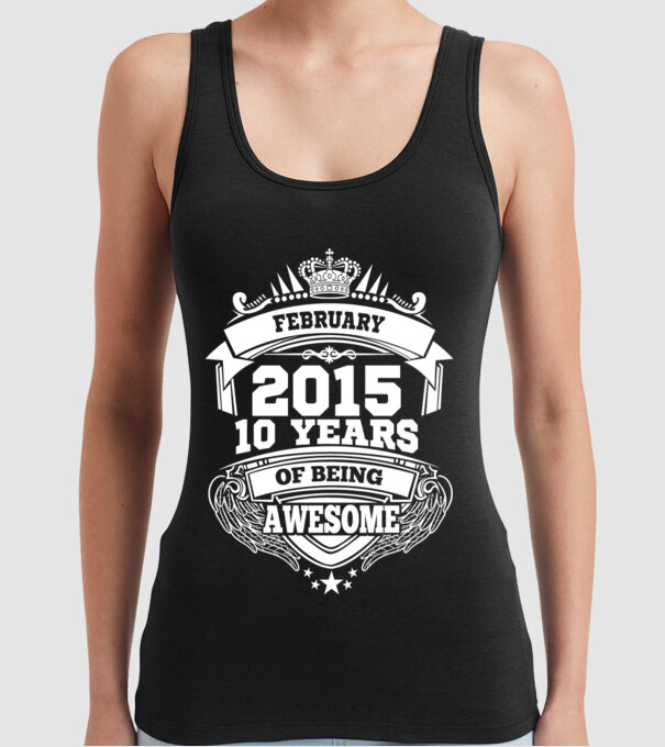 Awesome being of february 2015 model negru pe tricou
